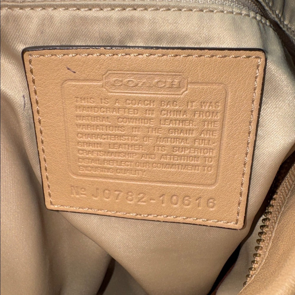 Coach Carly Large Hobo Bag Beige Leather Y2K Slouchy Shoulder Bag Vintage - Picture 5 of 15